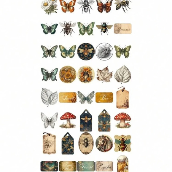 50 multicolor forest bug vinyl stickers decor laptop scrapbook phone mug helmet - Picture 7 of 7